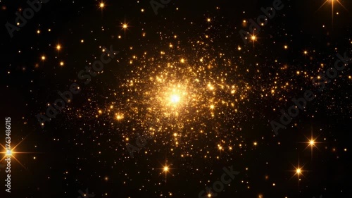 Golden stars space burst