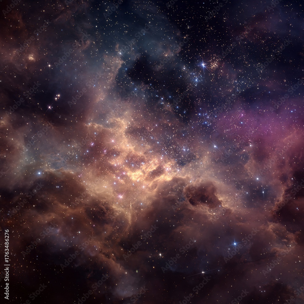 Fototapeta premium Universe with stars, constellations, galaxies, nebulae and gas and dust clouds