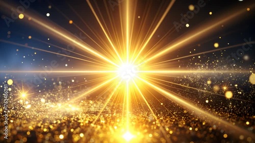 Golden sunburst background