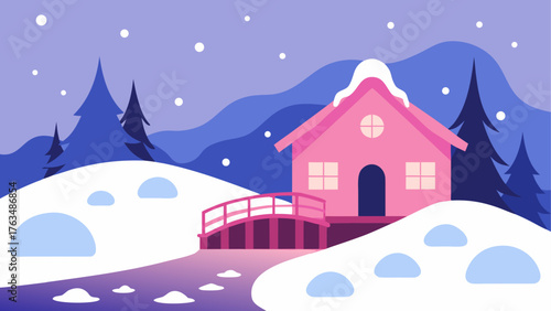 Tropical beach hut with palm trees and ocean view