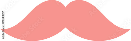 Classic pink mustache design on a black background offering vintage charm