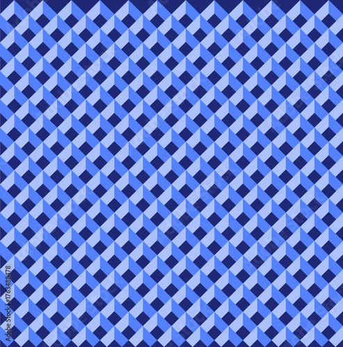 Abstract geometric seamless pattern with cubes creates optical illusion effect