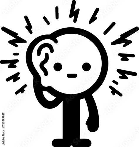 Illustration of Common Illness Symptoms – Icons Showing People Experiencing Various Health Conditions Such as Headache, Fever, Cough, Chest Pain, Stomach Ache, Nausea, Joint Pain, and Chills