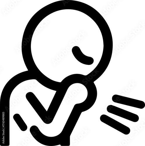 Illustration of Common Illness Symptoms – Icons Showing People Experiencing Various Health Conditions Such as Headache, Fever, Cough, Chest Pain, Stomach Ache, Nausea, Joint Pain, and Chills