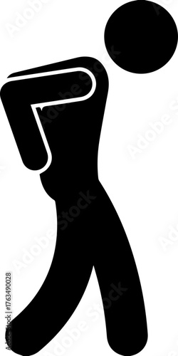 Illustration of Common Illness Symptoms – Icons Showing People Experiencing Various Health Conditions Such as Headache, Fever, Cough, Chest Pain, Stomach Ache, Nausea, Joint Pain, and Chills