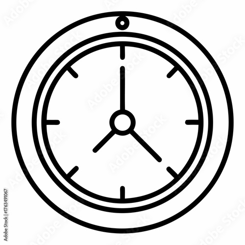 clock--icon-outline-vector
