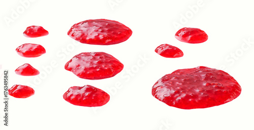 Wallpaper Mural raspberry jam stains isolated on white background. raspberry jam splash  isolated. Torontodigital.ca