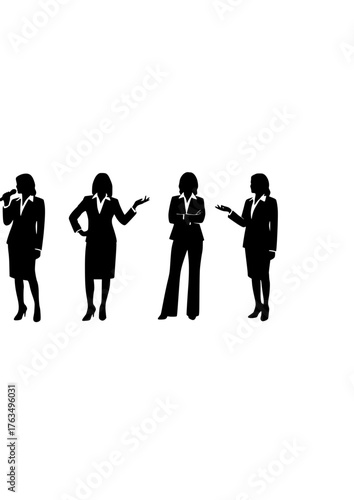 Professional Woman Presenter Leader Silhouette