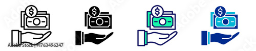 Financial Support  Icon Set Multiple Style Collection