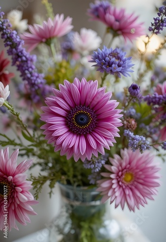 pink and white chrysanthemum