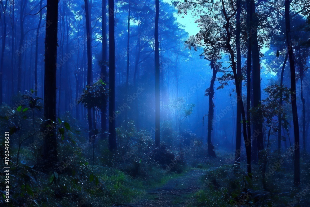 Fototapeta premium Rainforest in Thailand outdoors woodland nature.