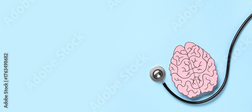 Paper human brain with stet...