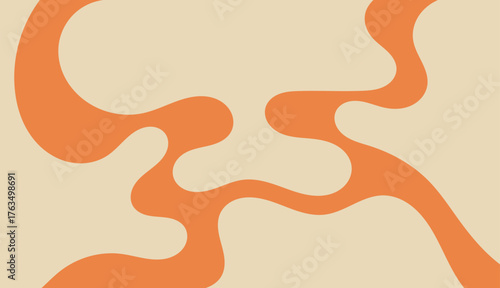 Retro Groovy Blob Shapes Seamless Pattern Background