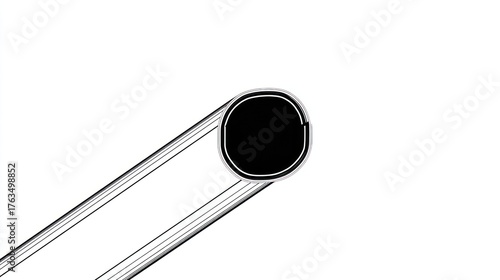 Empty cylindrical tube
