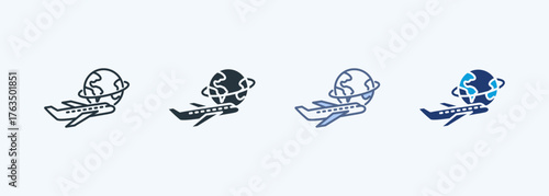 International Flight Multiple Style Icon Collection