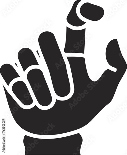 Skelton hand gesture Beckoning