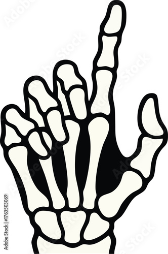 Skelton hand gesture Beckoning