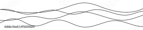 Thin curved wavy lines