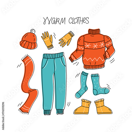Warm clothes set.