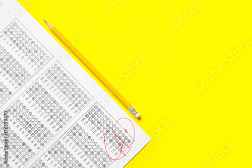 Pencil and answer sheet for...