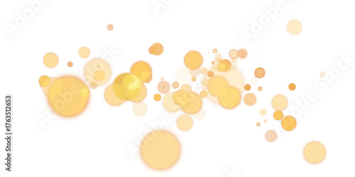 Golden bokeh sparkle light overlay transparent PNG.