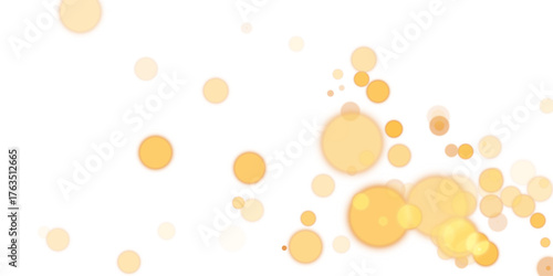 Golden bokeh sparkle light overlay transparent PNG.