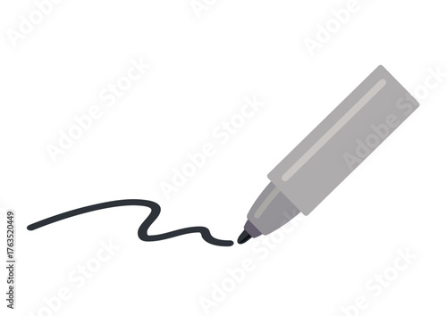 カラーペン　黒と書いた跡