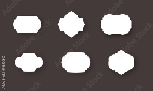 Set of vintage frames, collection of retro labels, badges and banners vector decorative elements