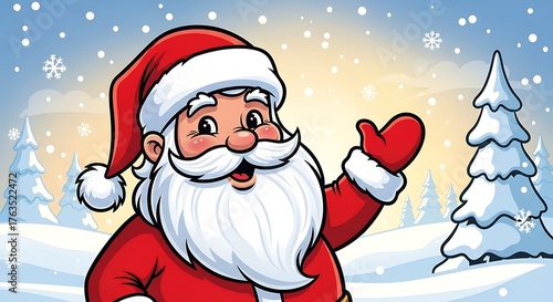 santa claus in the snow