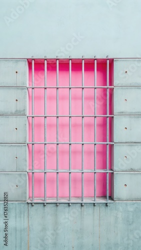 Reinforced concrete wall with metal bars