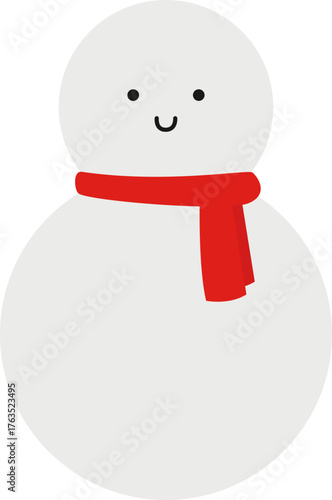 snowman with red muffler