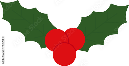 holly berries and leaves
