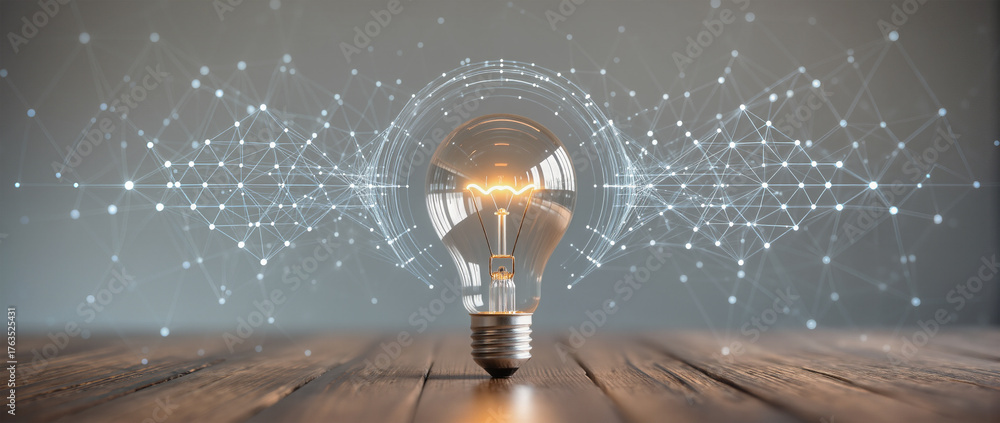 custom made wallpaper toronto digitallight bulbs concept creative idea with innovative technology and creativity, Concept of idea and innovation