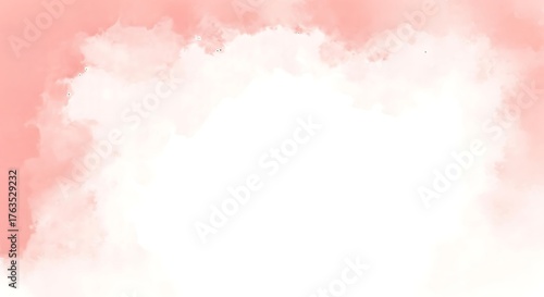 Soft watercolor archway with delicate pink and peach hues creating a gentle and inviting artistic background