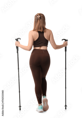 Sporty young woman with wal...
