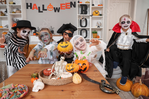 Group of children dressed f...
