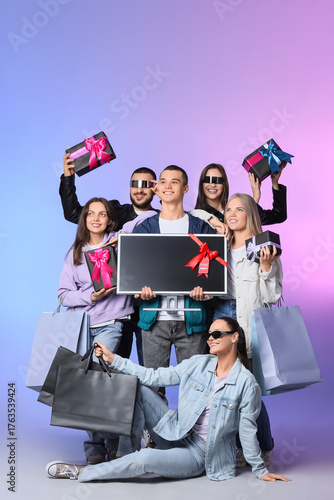 Group of young people with ...