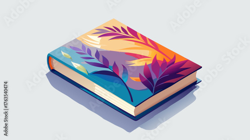 Very beautiful realistic book cover mockup displayed on a clean white background, featuring elegant shadows and soft natural light, perfect for showcasing modern publishing design or minimalist brandi