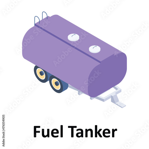 Fuel Tanker Vector icon which can easily modify or edit