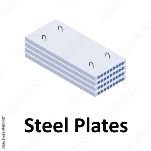  Steel Plates Vector icon which can easily modify or edit