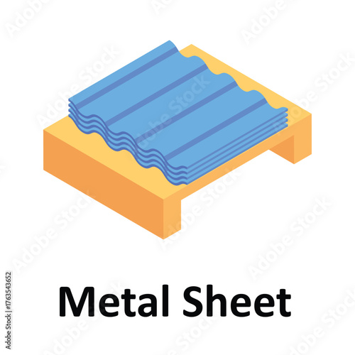 Metal Sheet Vector icon which can easily modify or edit