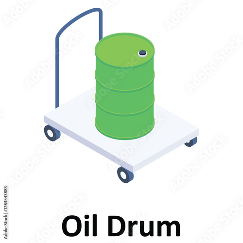  Oil Drum Vector icon which can easily modify or edit