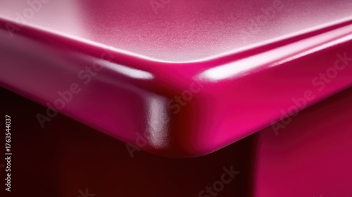Modern magenta corner surface showcasing smooth texture and vibrant color depth capturing sleek style