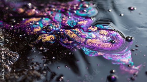 Ethereal fusion of vibrant liquid art with shimmering surface capturing dreamy abstract beauty in dynamic flow under gentle light creating magical mood
