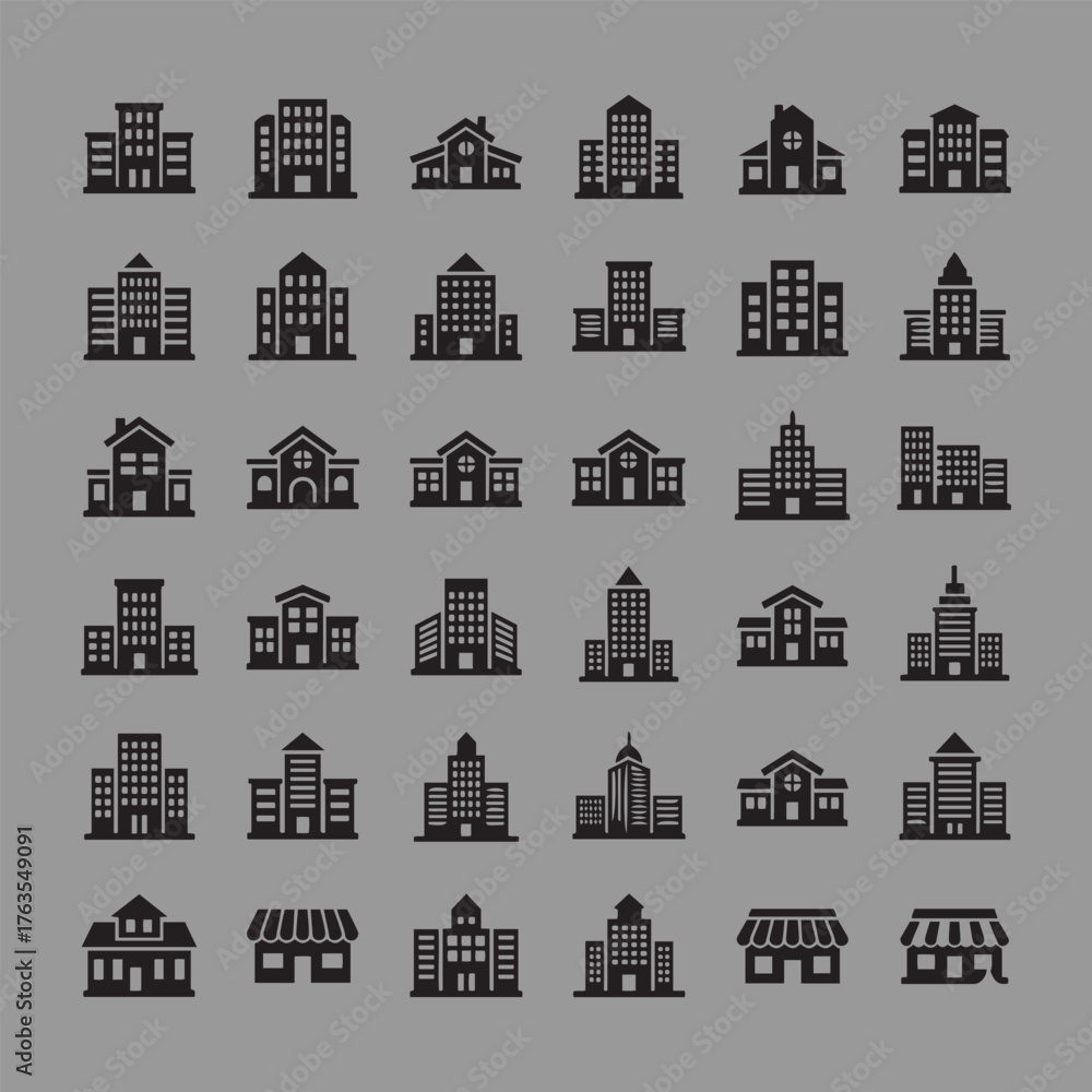 Fototapeta premium real estate icons set
