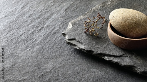 slate hearth stone surface, matte mineral grain, gentle top light, clean neutral product stage