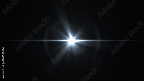 キラキラ輝く光のエフェクト、レンズフレア