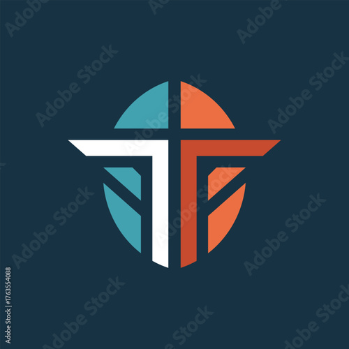 Tech Company Logo in Minimal Flat Style Design
