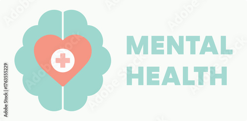 Brain, heart, medicine, mental health, health, World Mental Health Day, doctor, psychology, therapy, wellness, mind, hospital, emergency. Treatment, healing, emotions, icon, set, vector