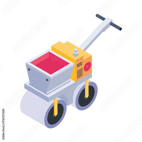 Road Compactor Vector icon which can easily modify or edit